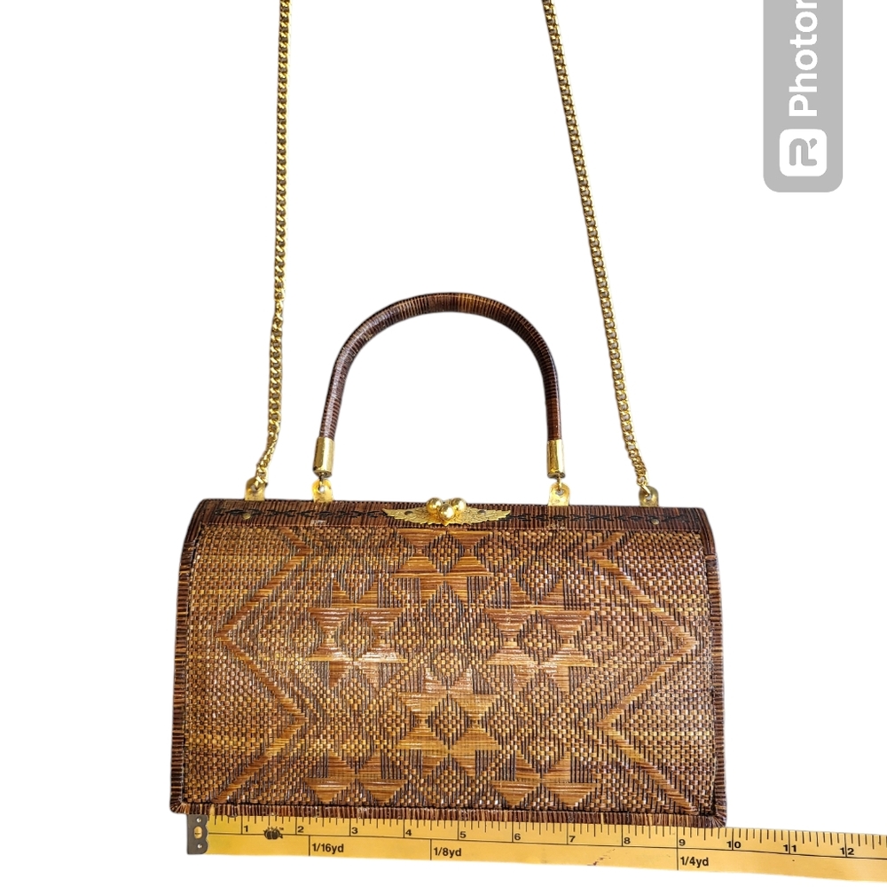 SOLD ON EBAY Vintage Thai Rattan Basket Bag - Picture 10 of 11